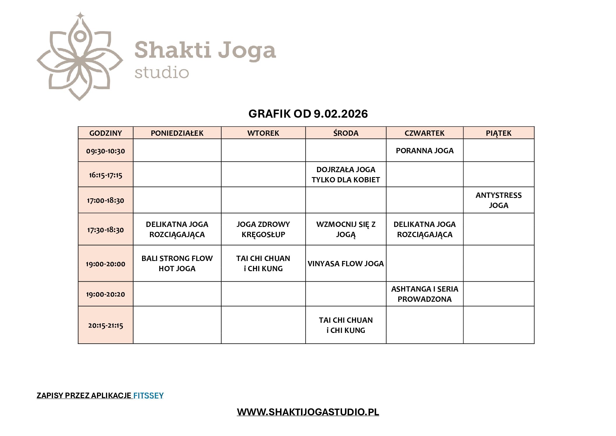 Nowy Grafik OD 9.02.2026 r.!!